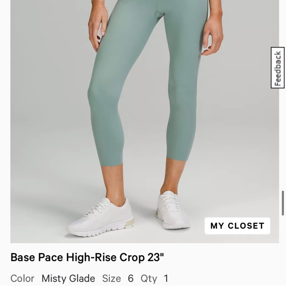 NWOT lululemon base pace 23 in